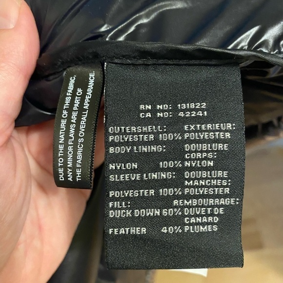 Aqua platinum down puffer jacket with removable hood xs - Picture 5 of 6